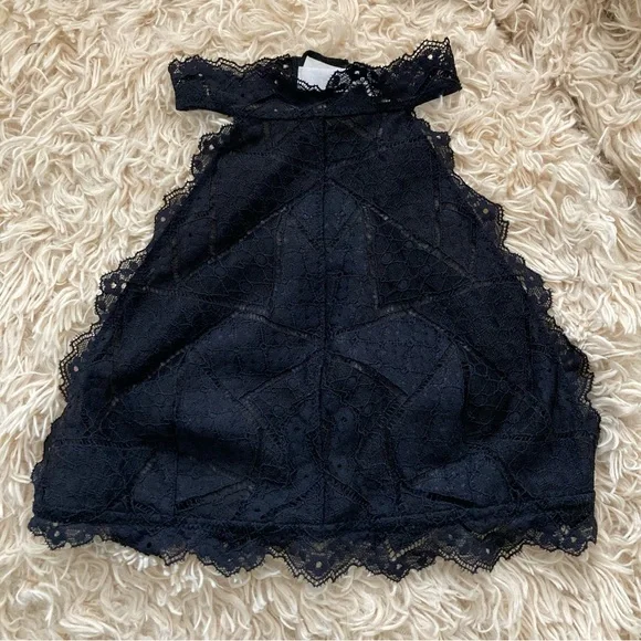 Intimately Free People Black Moonstruck High Neck Halter Bralette - Picture 5 of 12